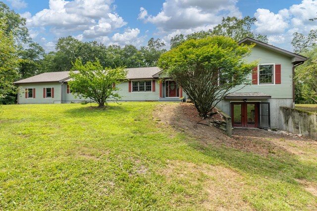 192 Palmer Rd, Chaplin, CT 06235 - back of house with french doors and a yard
