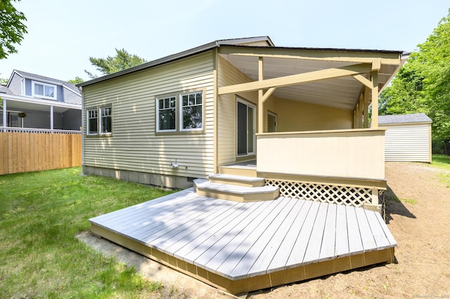 10 Dry Hill Ct, Norwalk, CT 06851 - rear view of property featuring a wooden deck