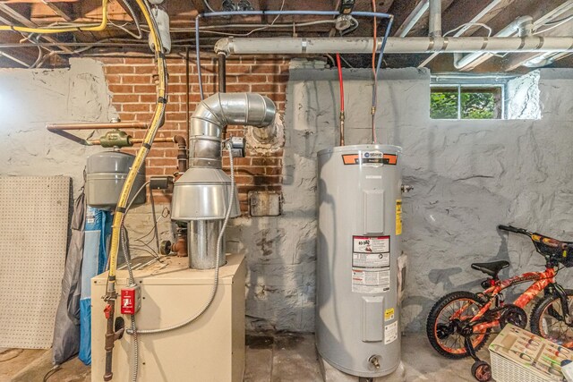 214 Thames St, New London, CT 06320 - utilities with electric water heater and a heating unit