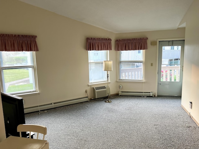 415 E Mitchell Ave Unit 415, Cheshire, CT 06410 - carpeted empty room with baseboard heating and a wall mounted AC