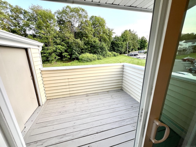 415 E Mitchell Ave Unit 415, Cheshire, CT 06410 - deck with view of wooded area