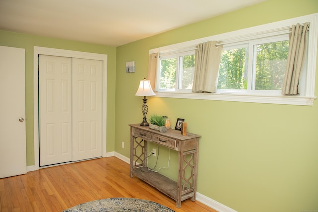 158 Jones Dr, New Britain, CT 06053 - interior space featuring wood finished floors, a closet, and baseboards