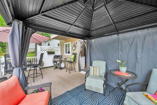 61 Pine Rd, Suffield, CT 06093 - wooden deck featuring a gazebo