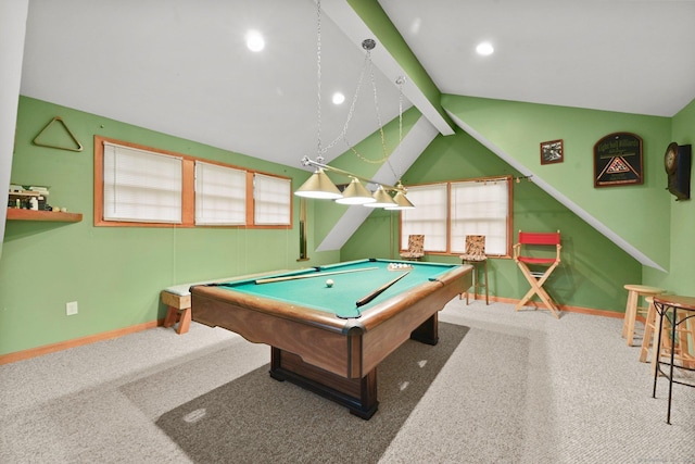 35 Knollcrest Rd, New Fairfield, CT 06812 - game room featuring carpet, baseboards, healthy amount of natural light, pool table, and recessed lighting