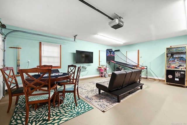 35 Knollcrest Rd, New Fairfield, CT 06812 - recreation room with a garage, baseboards, and finished concrete floors