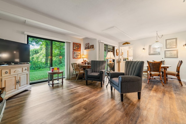 543 Heritage Vlg Unit A, Southbury, CT 06488 - living area featuring wood finished floors