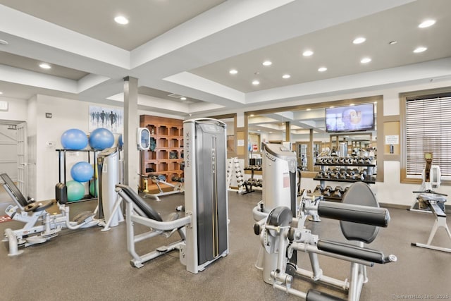302 Center Meadow Ln Unit 302, Danbury, CT 06810 - exercise room with recessed lighting