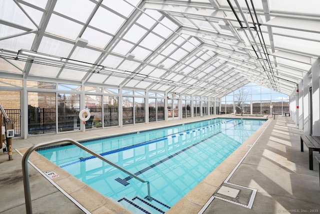 302 Center Meadow Ln Unit 302, Danbury, CT 06810 - indoor pool featuring a patio area and glass enclosure
