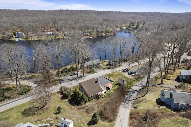 73 Lake Shore Dr, East Haddam, CT 06415 - aerial view of a nearby body of water and a heavily wooded area