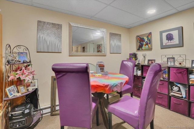 124 Main St, Sprague, CT 06330 - carpeted dining room featuring a paneled ceiling