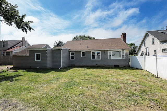 103 Anthony St, New Haven, CT 06515 - rear view of property with a chimney and a shingled roof