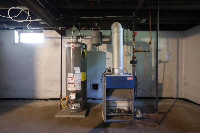 103 Anthony St, New Haven, CT 06515 - utility room with gas water heater and a heating unit
