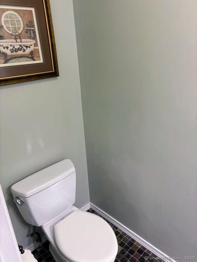 41 High St Apt 2, East Haven, CT 06512 - bathroom with toilet and baseboards