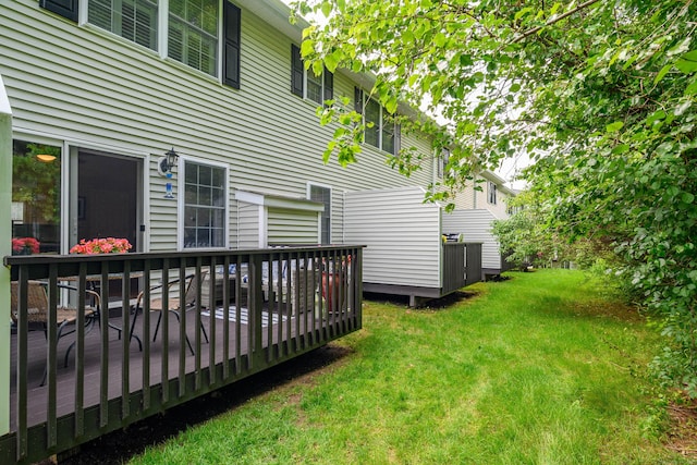 2006 Hancock Dr Unit 2006, Danbury, CT 06811 - view of green lawn with a wooden deck