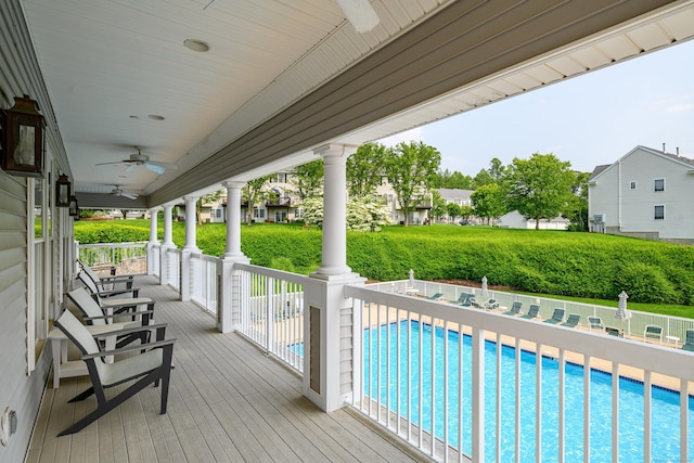 2006 Hancock Dr Unit 2006, Danbury, CT 06811 - wooden porch with a ceiling fan