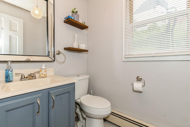 128 Santa Maria Dr, Torrington, CT 06790 - bathroom featuring a baseboard heating unit and vanity