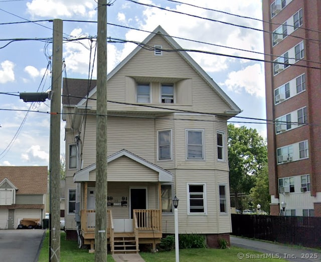89 Connecticut Blvd, East Hartford, CT 06108 - view of front of property with covered porch