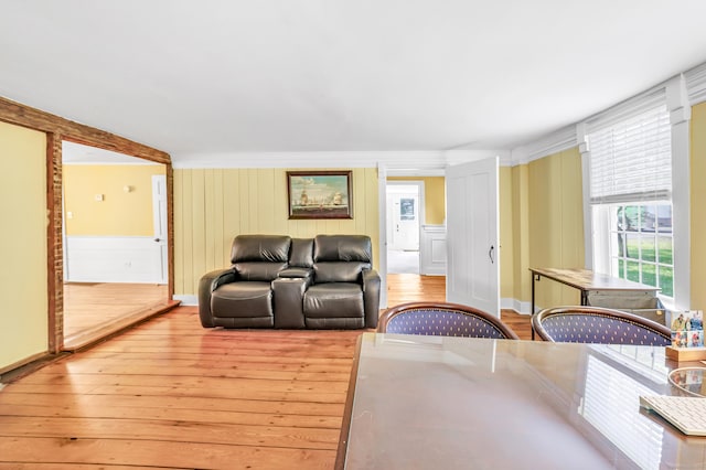 120 Huntington St, Shelton, CT 06484 - living room featuring wood-type flooring and a decorative wall