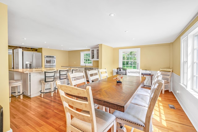 120 Huntington St, Shelton, CT 06484 - dining room with light wood-style floors, recessed lighting, and baseboards
