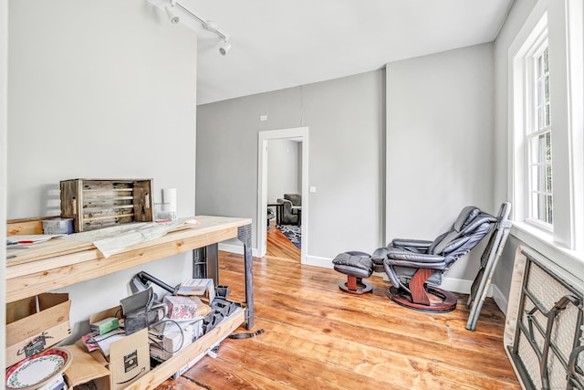 120 Huntington St, Shelton, CT 06484 - office featuring healthy amount of natural light, track lighting, wood finished floors, and baseboards