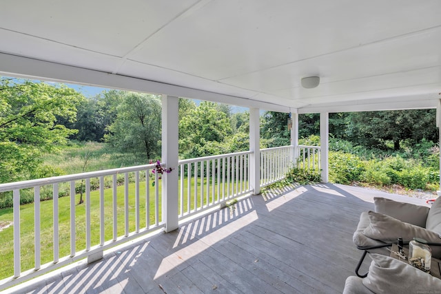 120 Huntington St, Shelton, CT 06484 - deck with a lawn and view of scattered trees