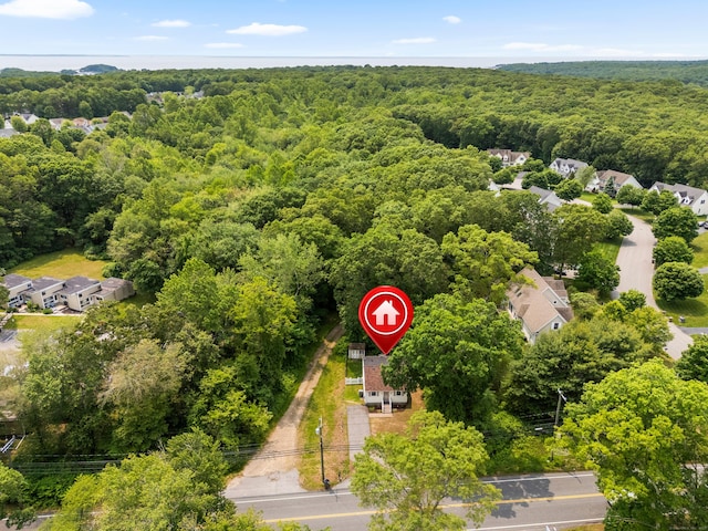 188 W Main St, East Lyme, CT 06357 - aerial view of residential area with a heavily wooded area