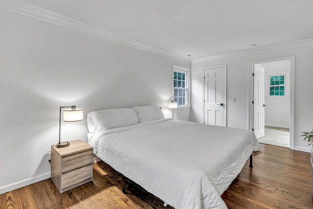 6 Buckboard Ln, Fairfield, CT 06824 - bedroom with ornamental molding and wood finished floors