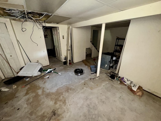 38 Makara St, Plymouth, CT 06786 - unfinished below grade area featuring stairs