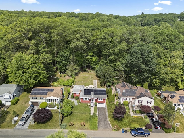 96 Long Hill Ter, New Haven, CT 06515 - aerial view of property and surrounding area featuring a forest