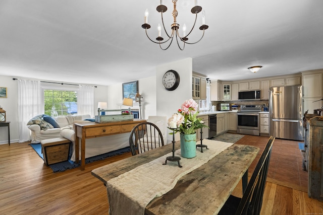 96 Long Hill Ter, New Haven, CT 06515 - dining room with a chandelier and wood finished floors