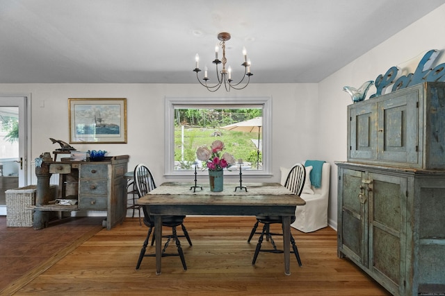 96 Long Hill Ter, New Haven, CT 06515 - dining room featuring a chandelier and wood finished floors