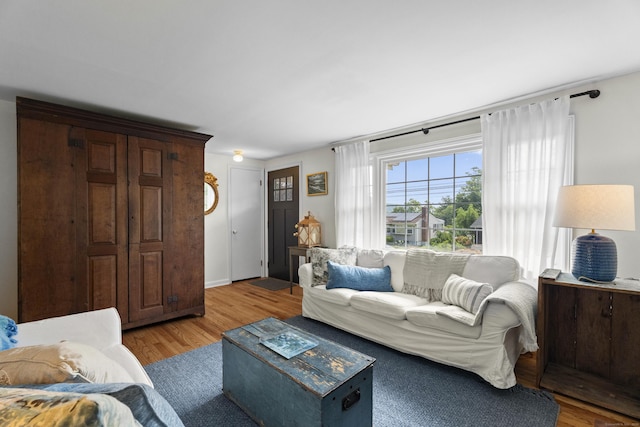 96 Long Hill Ter, New Haven, CT 06515 - living room featuring light wood-style floors