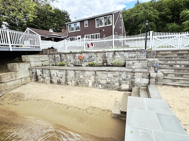 137 Roosevelt Dr, Seymour, CT 06483 - fenced yard featuring a wooden deck