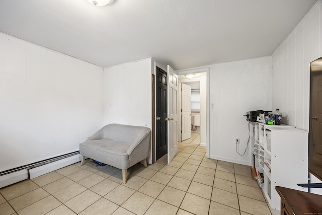277 Tryon St, Middletown, CT 06457 - living area with a baseboard radiator and light tile patterned floors