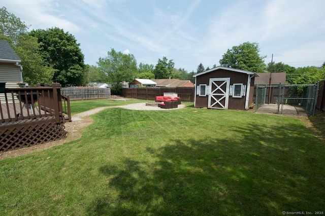 174 Round Hill Rd, Meriden, CT 06450 - view of yard with a wooden deck