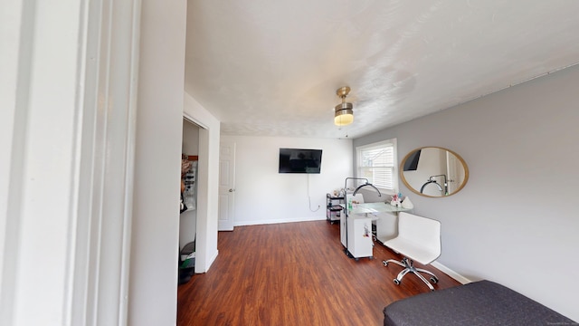 174 Round Hill Rd, Meriden, CT 06450 - workout room with wood finished floors and baseboards