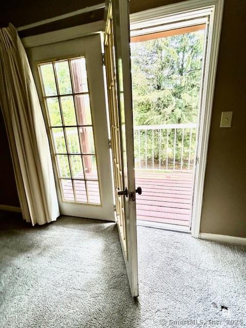 625 Palisado Ave Apt 206, Windsor, CT 06095 - doorway to outside with carpet, plenty of natural light, and french doors