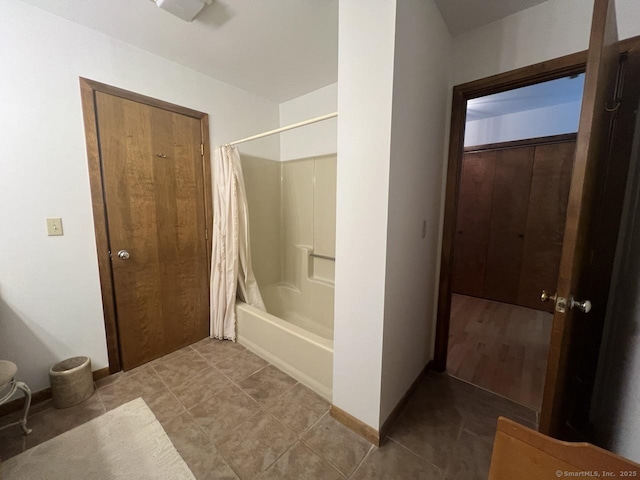 27 Rolling Ridge Rd Unit 27, Monroe, CT 06468 - full bath featuring shower / tub combo with curtain and tile patterned flooring
