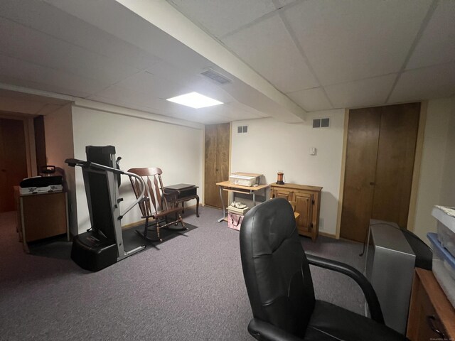 27 Rolling Ridge Rd Unit 27, Monroe, CT 06468 - office space with a drop ceiling and carpet floors