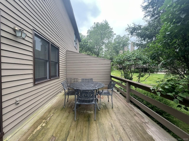 27 Rolling Ridge Rd Unit 27, Monroe, CT 06468 - wooden deck with outdoor dining area