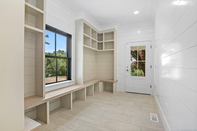 52 Garibaldi Ln, New Canaan, CT 06840 - mudroom with crown molding