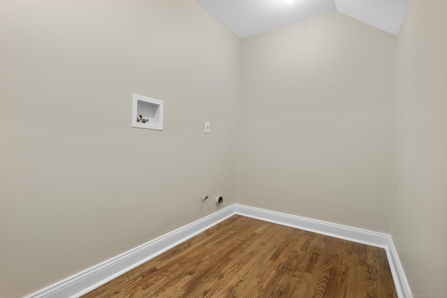 513 Opa Ln Unit B, Stratford, CT 06614 - laundry room with washer hookup, baseboards, wood finished floors, and hookup for a gas dryer