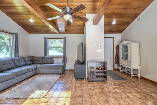 50 Sea Hill Rd, North Branford, CT 06471 - living area featuring wooden ceiling, ceiling fan, baseboards, and a baseboard radiator