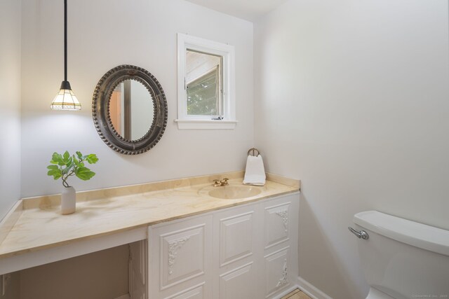 43 Hall Rd, Easton, CT 06612 - half bathroom with toilet and vanity