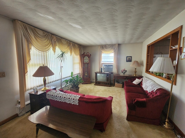 82 Hotchkiss St, Waterbury, CT 06704 - living room with carpet and cooling unit