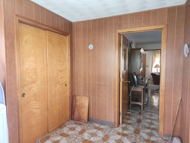 82 Hotchkiss St, Waterbury, CT 06704 - hall featuring wooden walls