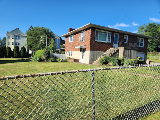 82 Hotchkiss St, Waterbury, CT 06704 - view of front facade featuring a chimney, brick siding, and cooling unit