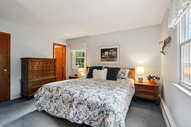 26 Wayfaring Rd, Norwalk, CT 06851 - bedroom featuring carpet flooring, multiple windows, a baseboard heating unit, and baseboards