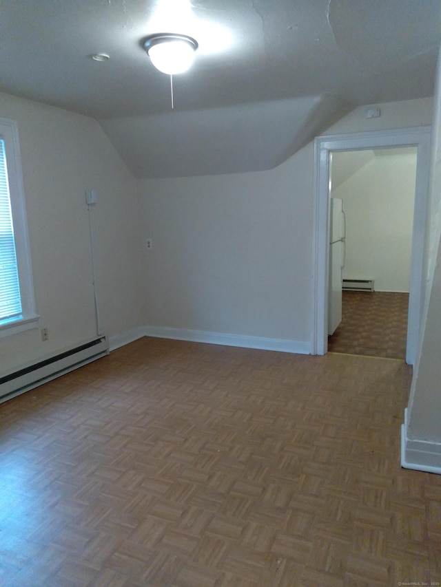 50 Beacon St, Waterbury, CT 06704 - additional living space with vaulted ceiling and baseboard heating