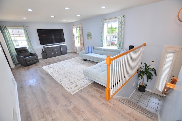 61 Windy Hill Ln Unit 61, Rocky Hill, CT 06067 - living room with recessed lighting, baseboards, and wood finished floors